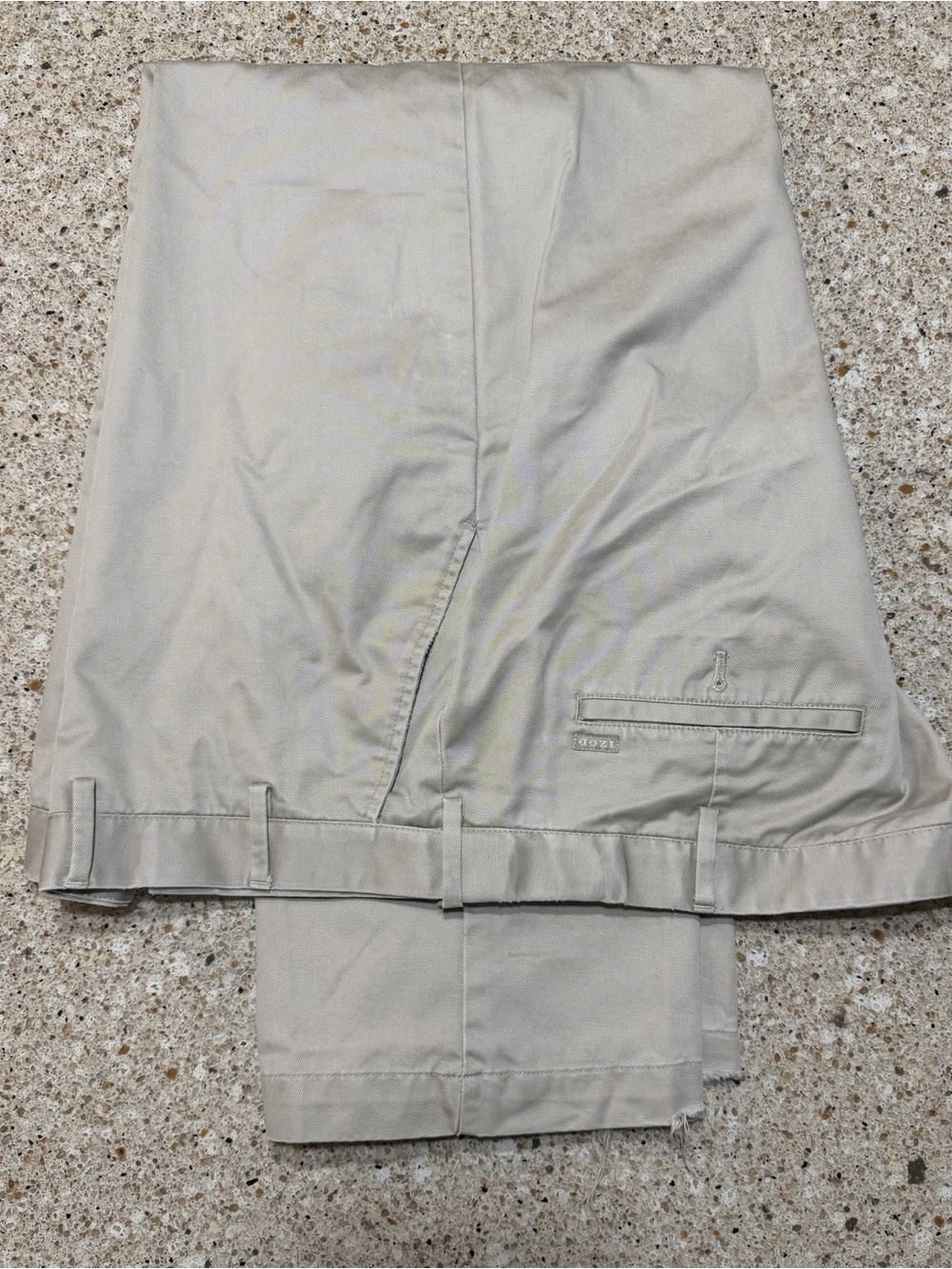 Izod Men's Chino Pants in Light Khaki